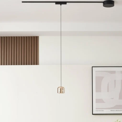 Lindby Suspension LED Lumaro, or, Ø 8 cm, aluminium,48V,intensité variable| Luminaires Led D'Intérieur