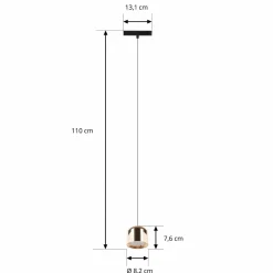 Lindby Suspension LED Lumaro, or, Ø 8 cm, aluminium,48V,intensité variable| Luminaires Led D'Intérieur