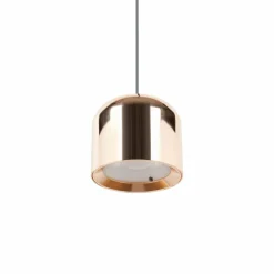 Lindby Suspension LED Lumaro, or, Ø 8 cm, aluminium,48V,intensité variable| Luminaires Led D'Intérieur