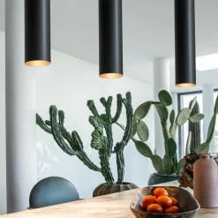 Ideallux Suspension LED Look de forme allongée, noire| Suspensions Led|Suspensions