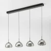 Fabas Luce Suspension LED Lucille, à 4 lampes, gris fumé, CCT, variateur d'intensité| Suspensions Led|Suspensions