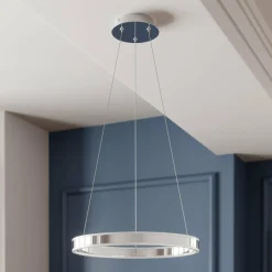 Lucande Suspension LED Lyani en chromé, dimmable, 50 cm| Suspensions Led|Suspensions