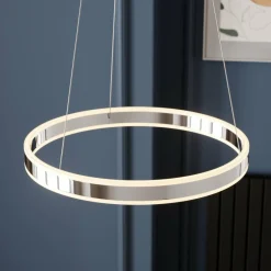 Lucande Suspension LED Lyani en chromé, dimmable, 50 cm| Suspensions Led|Suspensions