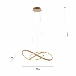 JUST LIGHT. Suspension LED Maria, 3-step-dim, laiton| Suspensions Led|Suspensions