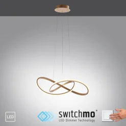 JUST LIGHT. Suspension LED Maria, 3-step-dim, laiton| Suspensions Led|Suspensions