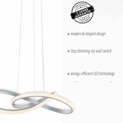 JUST LIGHT. Suspension LED Maria, 3-step-dim, aluminium| Suspensions Led|Suspensions