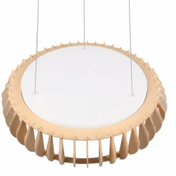 Reality Leuchten Suspension LED Monte, Ø 60 cm, bois clair, bois, CCT| Suspensions Led|Suspensions