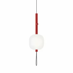 Kundalini Suspension LED Motus en verre, rouge| Suspensions Led|Suspensions