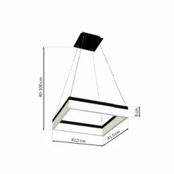 Eko-Light Suspension LED Nero, plastique, noir, à 1 lampe, 32 W| Suspensions Led|Suspensions