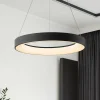 Mantra Iluminación Suspension LED Niseko II, télécommande, Ø 38 cm, noir| Suspensions Led|Suspensions