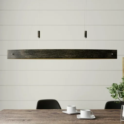 Lucande Suspension LED noire Lio avec motif doré| Suspensions Led|Suspensions