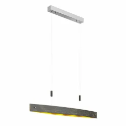Lucande Suspension LED noire Lio avec motif doré| Suspensions Led|Suspensions