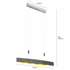Lucande Suspension LED noire Lio avec motif doré| Suspensions Led|Suspensions