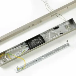 Lucande Suspension LED noire Lio avec motif doré| Suspensions Led|Suspensions