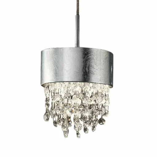 Masiero Suspension LED Olà S2 15, Ø15cm argent/transparent| Suspensions Led|Suspensions