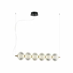 Viokef Suspension LED Pellucid, bronze/clair, à 6 lampes| Suspensions Led|Suspensions