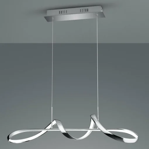 Reality Leuchten Suspension LED Perugia, variateur switch, chromée| Suspensions Led|Suspensions