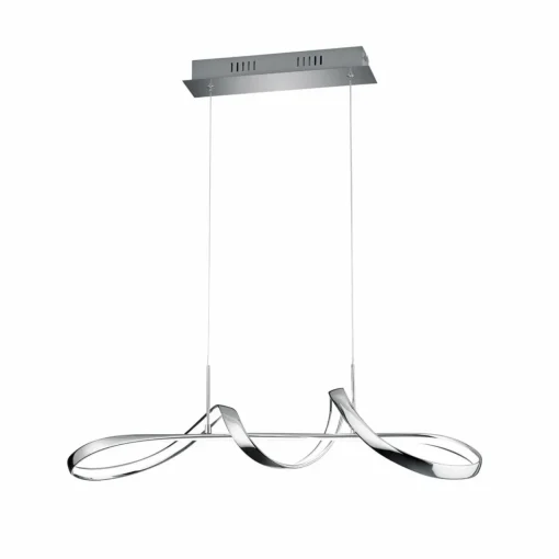 Reality Leuchten Suspension LED Perugia, variateur switch, chromée| Suspensions Led|Suspensions
