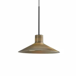 Bover Suspension LED Platet de , noir/laiton Ø 20 cm| Suspensions Led|Suspensions