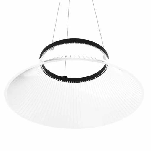 Martinelli Luce Suspension LED Plissé, abat-jour gravé au laser| Suspensions Led|Suspensions