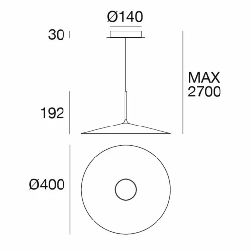 Linea Light Suspension LED Poe Plus, noire| Suspensions Led|Suspensions
