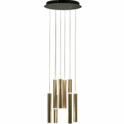 Fabas Luce Suspension LED Prado, or, 8 lampes, Ø 40 cm, intensité variable| Suspensions Led|Suspensions
