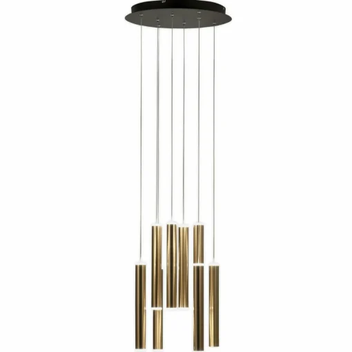Fabas Luce Suspension LED Prado, or, 8 lampes, Ø 40 cm, intensité variable| Suspensions Led|Suspensions