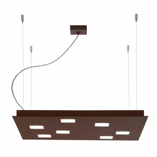 Fabbian Suspension LED Quarter carrée, brune| Suspensions Led|Suspensions