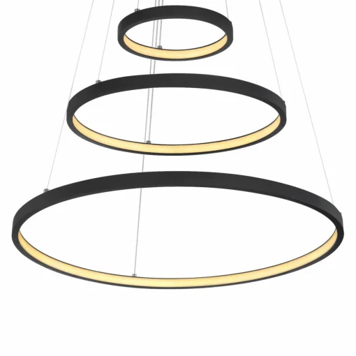 Globo Suspension LED Ralph, trois lampes, noire| Suspensions Led|Suspensions