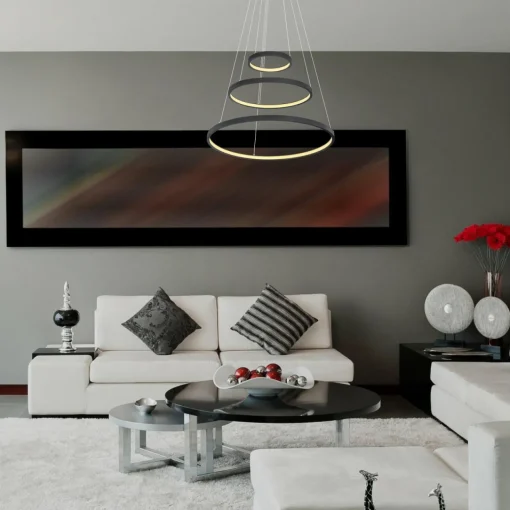 Globo Suspension LED Ralph, trois lampes, noire| Suspensions Led|Suspensions