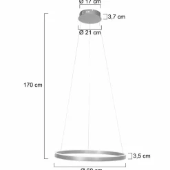 Steinhauer Suspension LED Ringlux, Ø 60 cm, à 2 lampes, acier| Suspensions Led|Suspensions