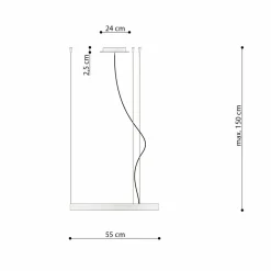 SOLLUX LIGHTING Suspension LED Rio 55, horizontale 4 000 K blanche| Suspensions Led|Suspensions