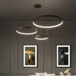 SOLLUX LIGHTING Suspension LED Rio 55, horizontale 3 000 K noire| Suspensions Led|Suspensions