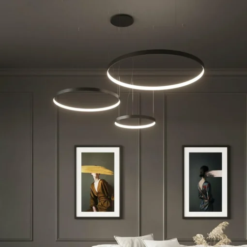 SOLLUX LIGHTING Suspension LED Rio 55, horizontale 3 000 K noire| Suspensions Led|Suspensions
