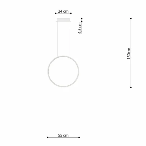 SOLLUX LIGHTING Suspension LED Rio 55 verticale 3 000 K noire| Suspensions Led|Suspensions