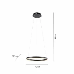 JUST LIGHT. Suspension LED Ritus, Ø 39,3cm, anthracite| Suspensions Led|Suspensions