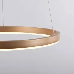 JUST LIGHT. Suspension LED Ritus, Ø 39,3cm, laiton mat| Suspensions Led|Suspensions
