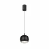Mantra Iluminación Suspension LED Roller, noir, hauteur réglable Lentille en verre| Suspensions Led|Suspensions