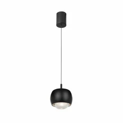 Mantra Iluminación Suspension LED Roller, noir, hauteur réglable Lentille en verre| Suspensions Led|Suspensions