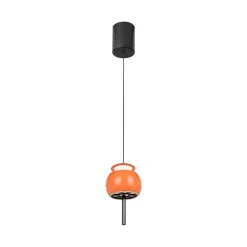 Mantra Iluminación Suspension LED Roller, orange, hauteur réglable, tige de traction| Suspensions Led|Suspensions
