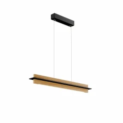 quitani Suspension LED Rothfels Lexa, chêne/noir, longueur 78 cm| Suspensions Led|Suspensions