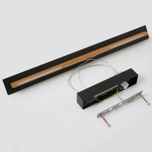 quitani Suspension LED Rothfels Lexa, chêne/noir, longueur 78 cm| Suspensions Led|Suspensions