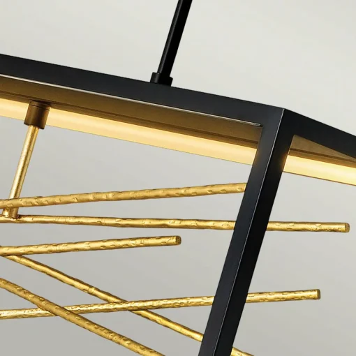 Quintiesse Suspension LED Styx, noire, 3 000 K 30,5 x 113 cm| Suspensions Led|Suspensions