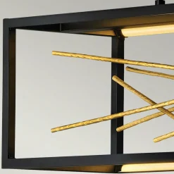 Quintiesse Suspension LED Styx, noire, 3 000 K 30,5 x 113 cm| Suspensions Led|Suspensions