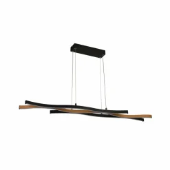 Searchlight Suspension LED Swirl noire/bois| Suspensions Led|Suspensions