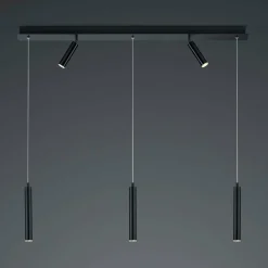 HELL Suspension LED Tom, à 5 lampes, noire| Suspensions Led|Suspensions