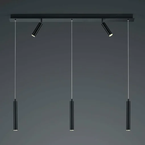 HELL Suspension LED Tom, à 5 lampes, noire| Suspensions Led|Suspensions