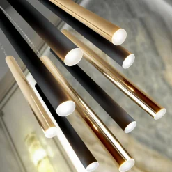 Schuller Valencia Suspension LED Varas contrôle 9 lampes doré/noir| Suspensions Led|Suspensions
