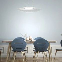 Fabas Luce Suspension LED Vela, blanc, Oval, 59 cm x 43 cm| Suspensions Led|Suspensions