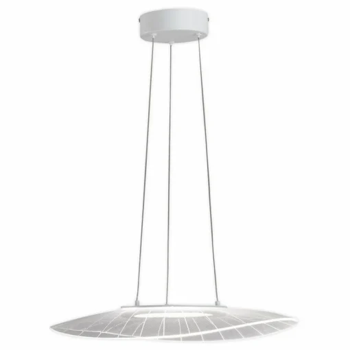 Fabas Luce Suspension LED Vela, blanc, Oval, 59 cm x 43 cm| Suspensions Led|Suspensions
